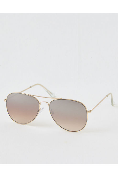 Aerie So Fly Sunglasses Women's Gold One Size | American Eagle Outfitters (US & CA)