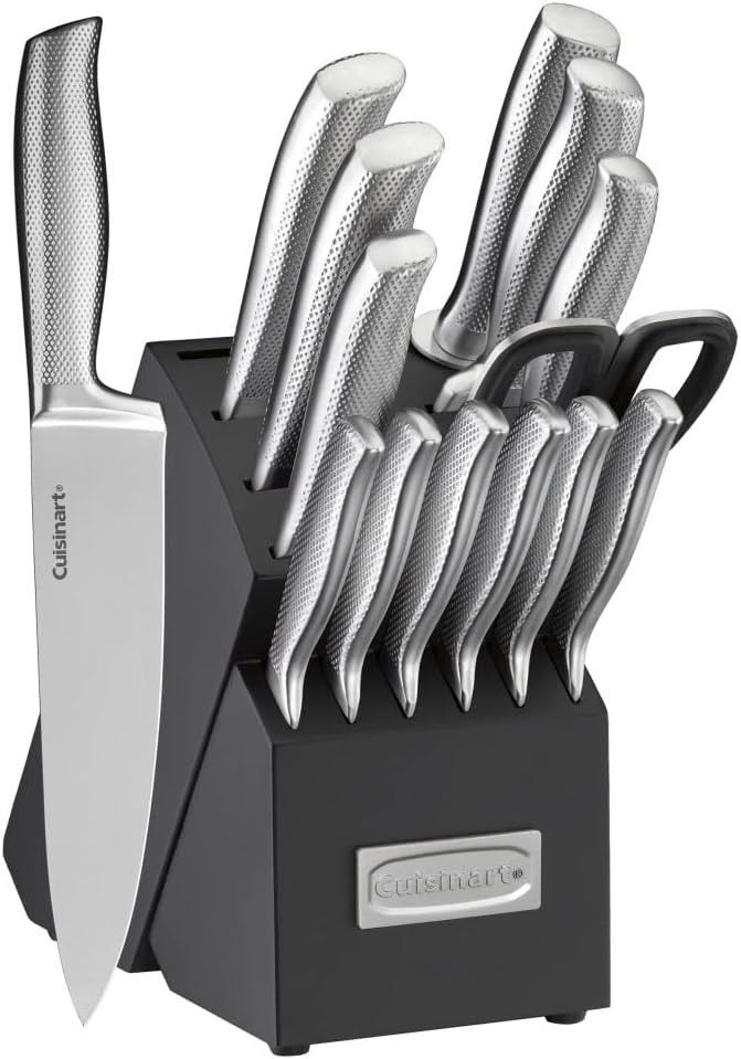 Cuisinart C77SS-15PG 15pc German Stainless Steel Hollow Handle Cutlery Block Set | Amazon (US)