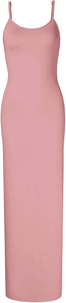 GloryStar Women Full Slip Under Dresses Sleeveless Adjustable Spaghetti Strap Cami Maxi Dress Nig... | Amazon (US)