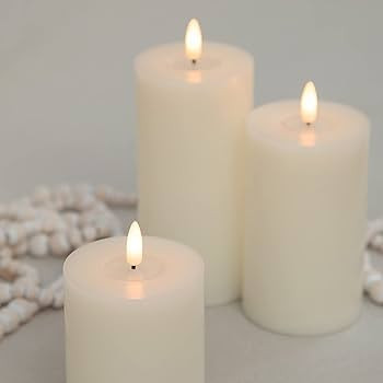 ANGELLOONG Flickering Flameless Candles with Remote, Real Wax Battery Operated Candles with Timer... | Amazon (US)