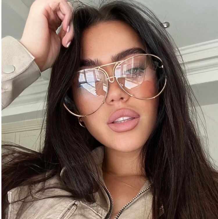 XL  "Posche OVERSIZED Women Eyeglasses Clear Lens Aviator  Square Shadz Gafas | eBay US