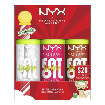 NYX Professional Makeup Fat Oil Lip Drip Trio Holiday Gift Set - 3pc | Target