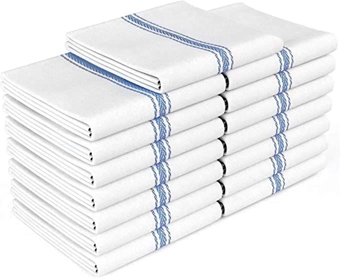 Zeppoli Classic Kitchen Towels 15-Pack - 100% Natural Cotton Kitchen Dish Towels-Reusable Cleanin... | Amazon (US)