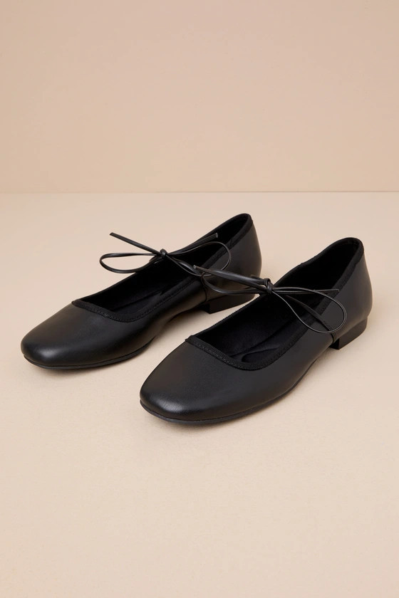 Felicitie Black Bow Ballet Flats | Lulus