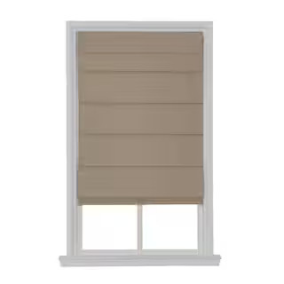 Cordless Blackout Fabric Roman Shade 29X64 Linen | The Home Depot