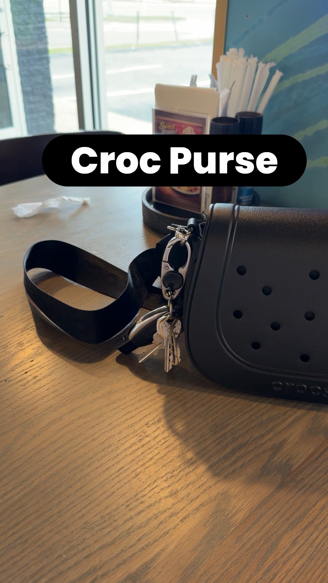 Croc purse! Functional for every day 🖤
