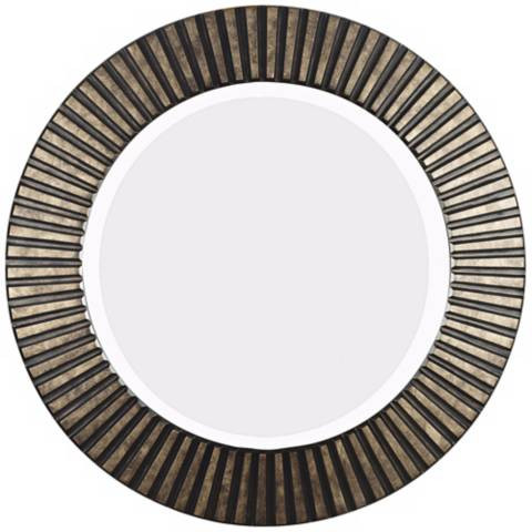 Ancient Sun Bronze Finish 34" High Wall Mirror | Lamps Plus