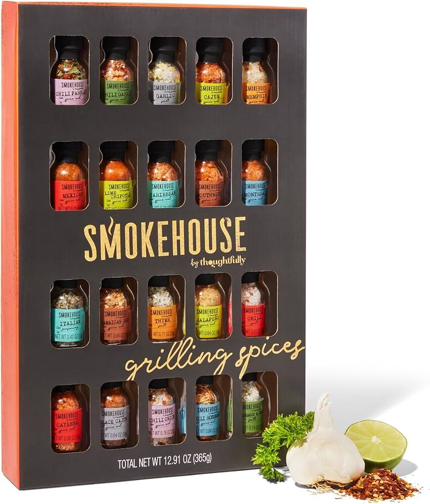 Smokehouse by Thoughtfully Ultimate Grilling Spice Set, Grill Seasoning Gift Set Flavors Include ... | Amazon (US)