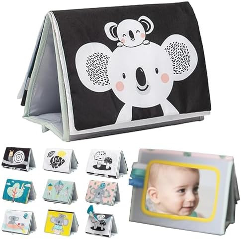 Taf Toys Tummy Time Toys High Contrast Baby Book. Fun, Interactive Crinkle Books for Babies with ... | Amazon (US)