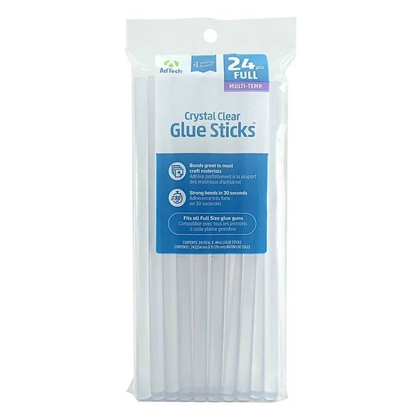 AdTech Crystal Clear Full Size Hot Glue Gun Sticks | Walmart (US)