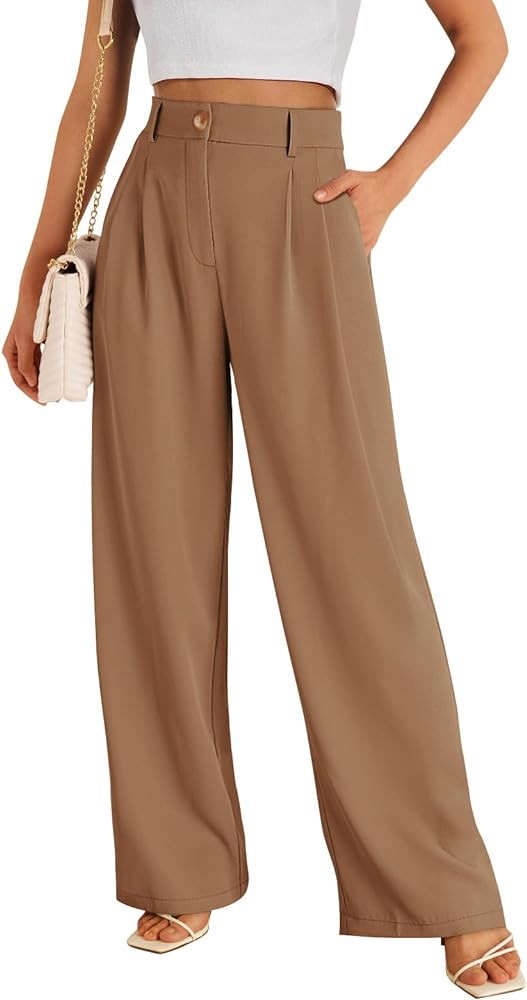 LILLUSORY Wide Leg Dress Pants Women's High Waisted Dressy Trousers | Amazon (US)