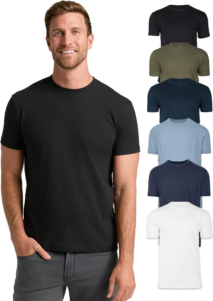 True Classic Mens T-Shirts – Short Sleeve Crew Neck T Shirts for Man, Cotton Blend Plain Novelt... | Amazon (US)