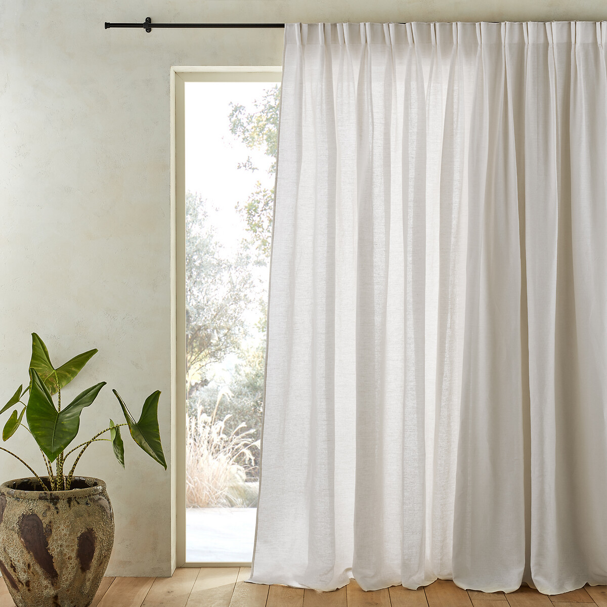 Colin Pure Linen Curtain with Flemish Pleats | La Redoute (UK)