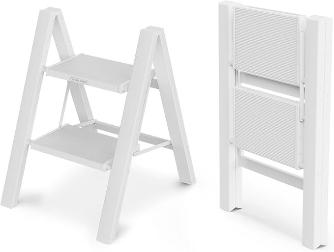 Step Ladder, Widen Pedals Foldable Step Stool, Lightweight Aluminum Ladder, Easy to Move Around, ... | Amazon (US)