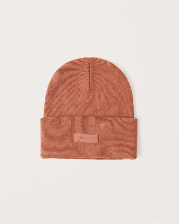 Women's Script Logo Beanie | Women's Up To 50% Off Select Styles | Abercrombie.com | Abercrombie & Fitch (US)