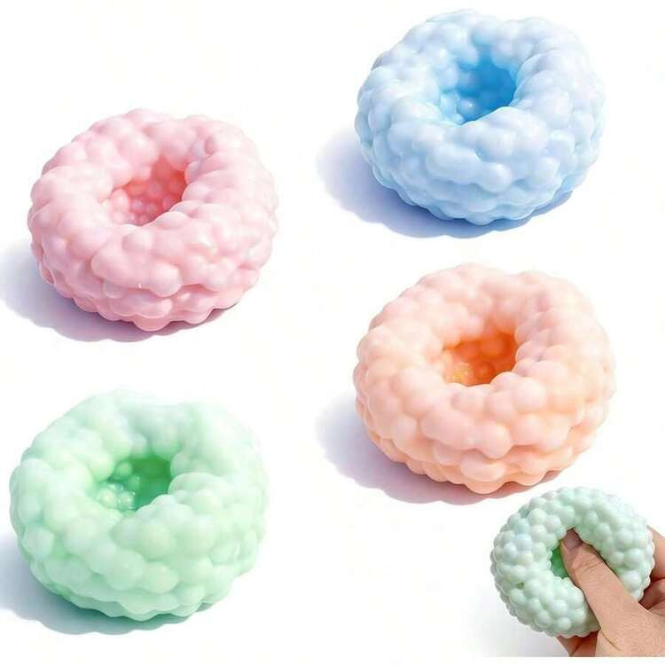 Squishy Stress Ball With Bead And Sand Inserts - A Crunchy-Textured, Moldable Fidget Toy That's Both Soft And Stretchy, Offering A Sensory Experience That's Great For Desk Use To Help You Relax, Stay Focused, And Enjoy A Squeeze.(Pick A Random One) | SHEIN