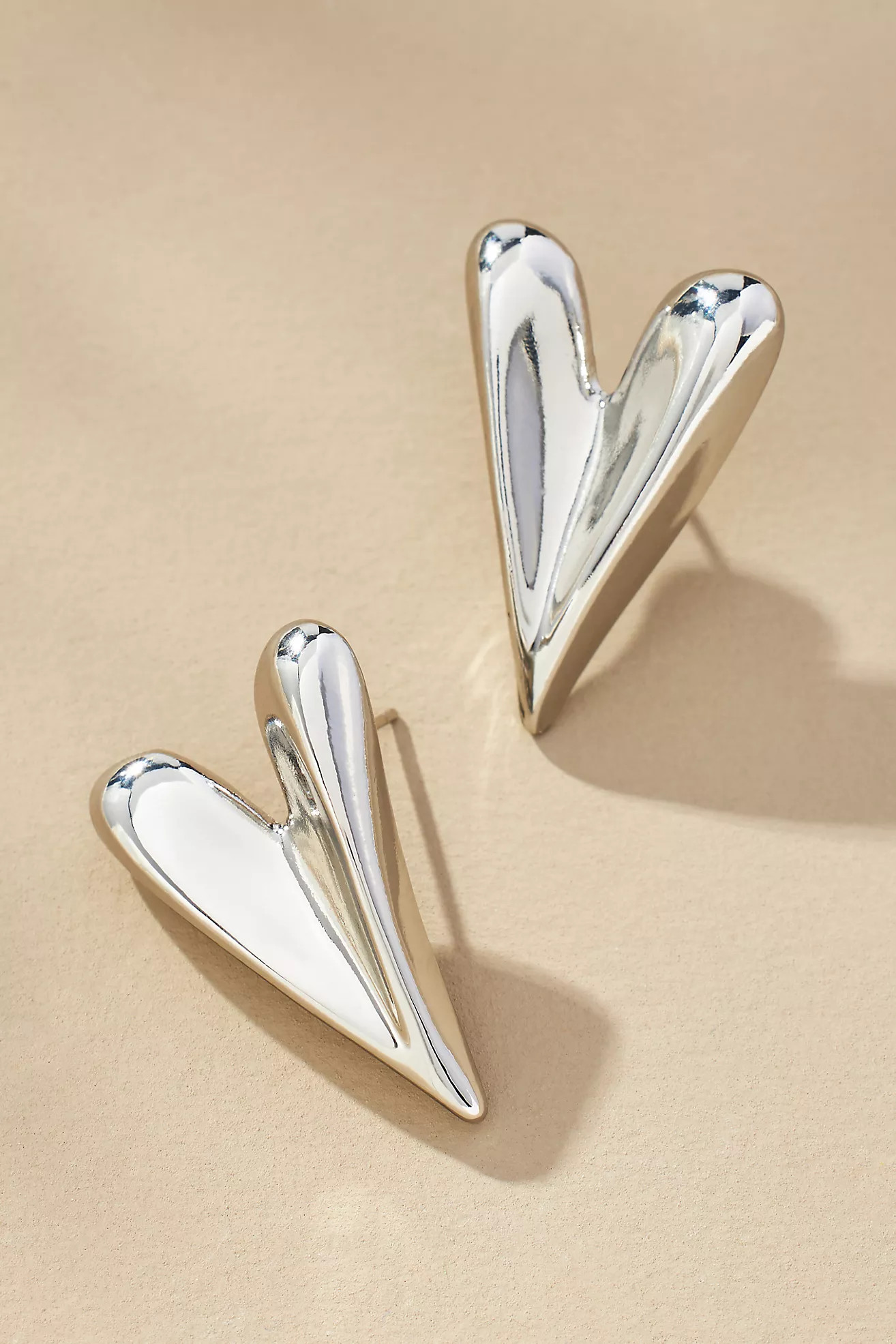 Flat Heart Post Earrings | Anthropologie (US)