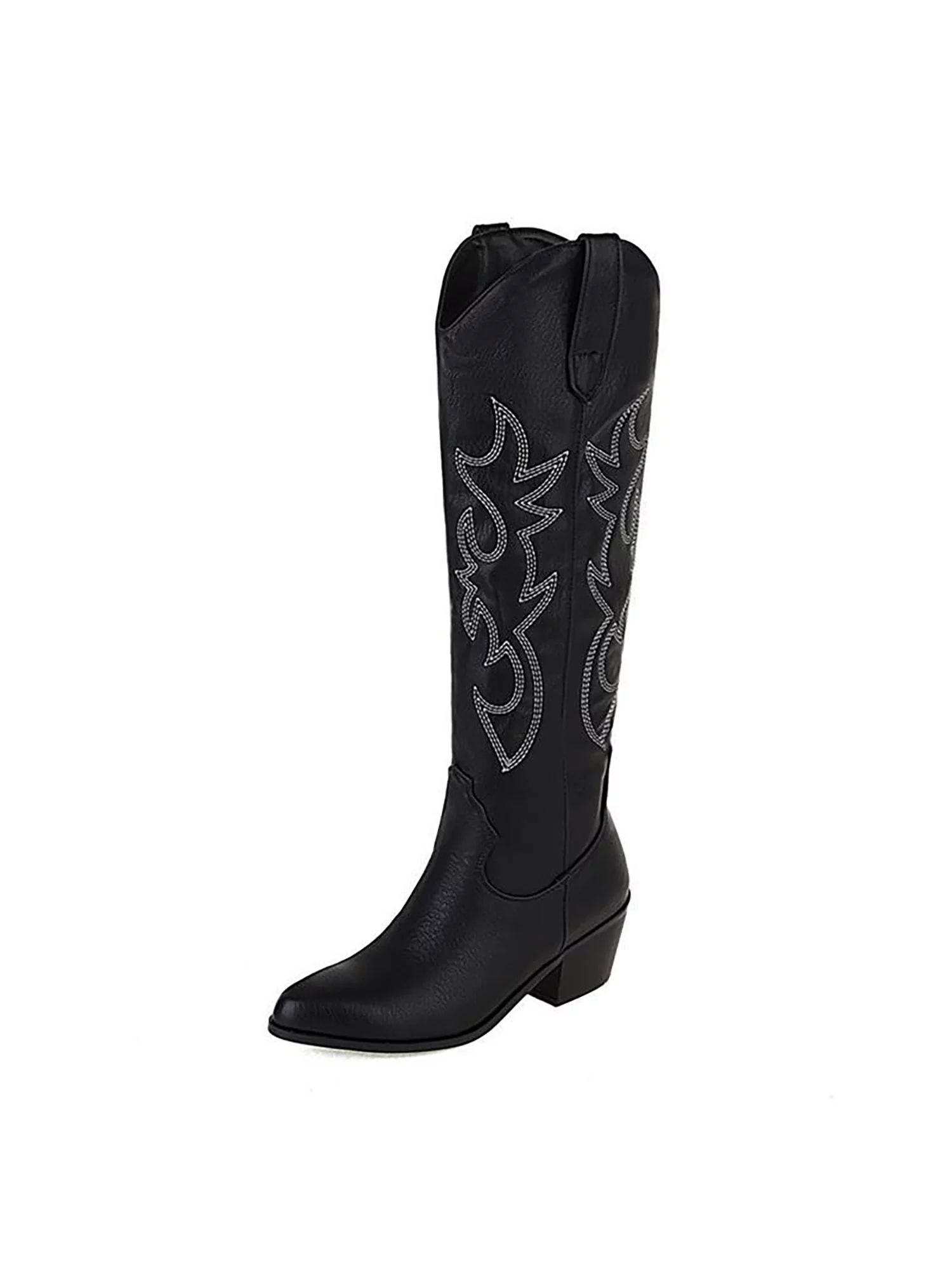Daeful Cowgirl Boots for Women Embroidered Knee High Cowboy Boots Fashion Pull on Tall Western Bo... | Walmart (US)