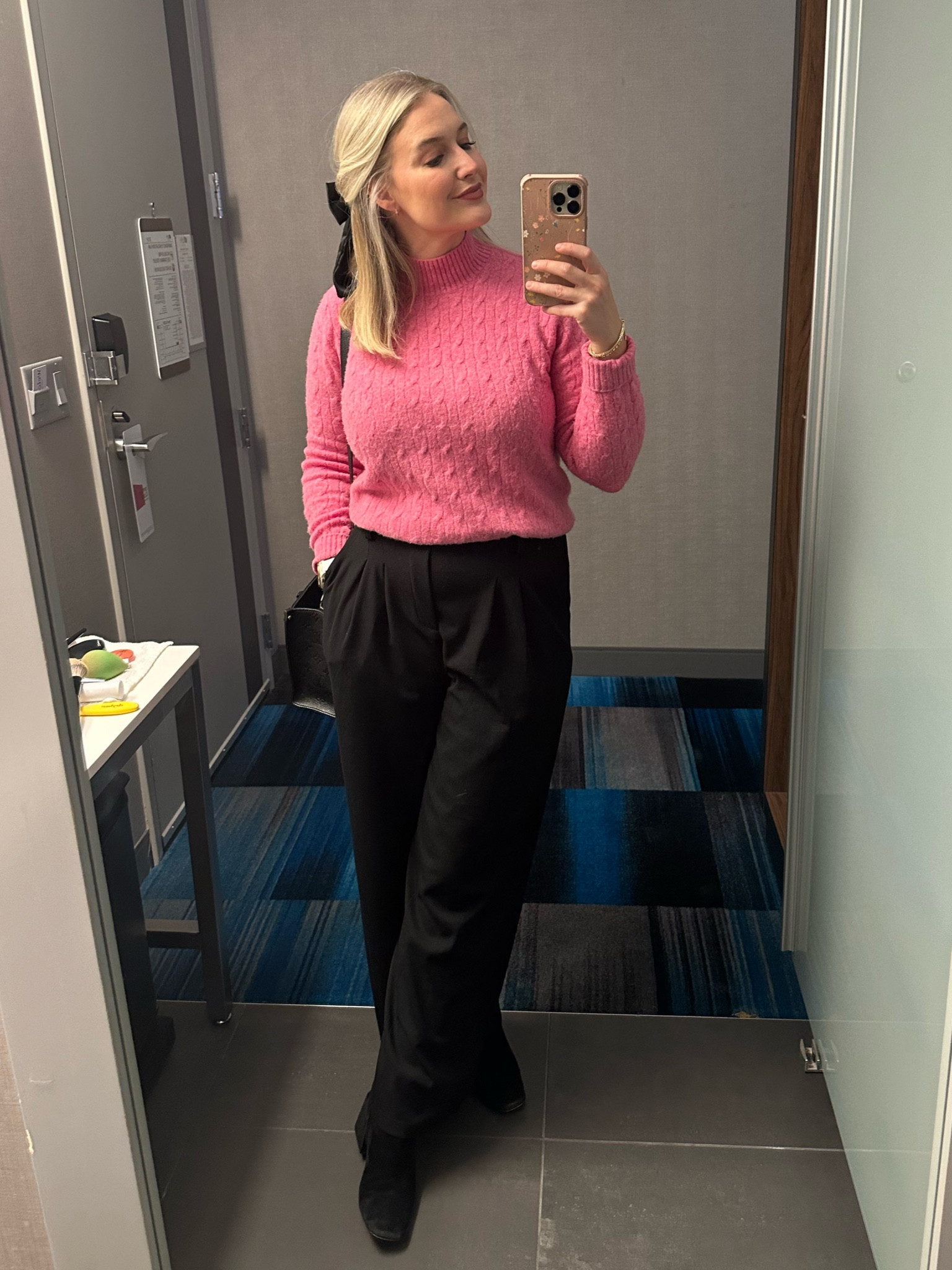 Business Casual look! Mockneck sweater is a size Small and wide leg pants are a Medium. 

#LTKstyletip #LTKworkwear