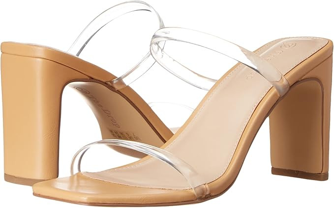 The Drop Women's Avery Square Toe Two Strap High Heeled Sandal | Amazon (US)