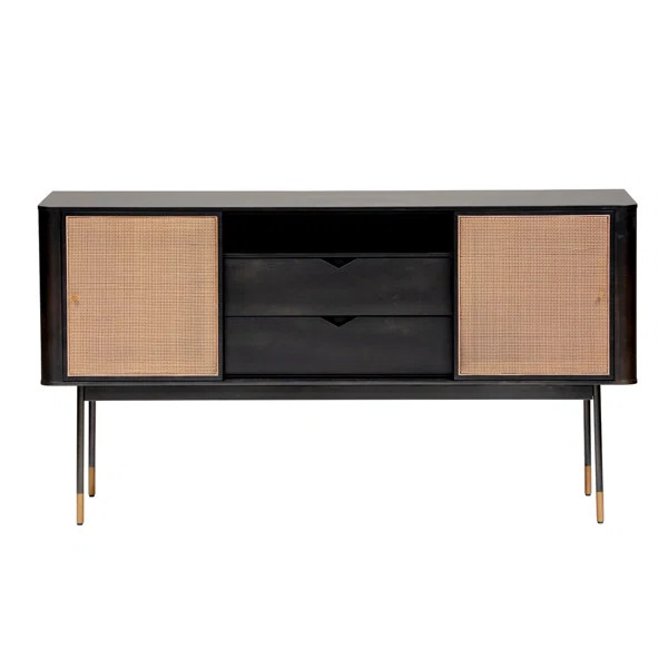 Ayres 59.06" Wide 2 Drawer Poplar Wood Buffet Table | Wayfair North America