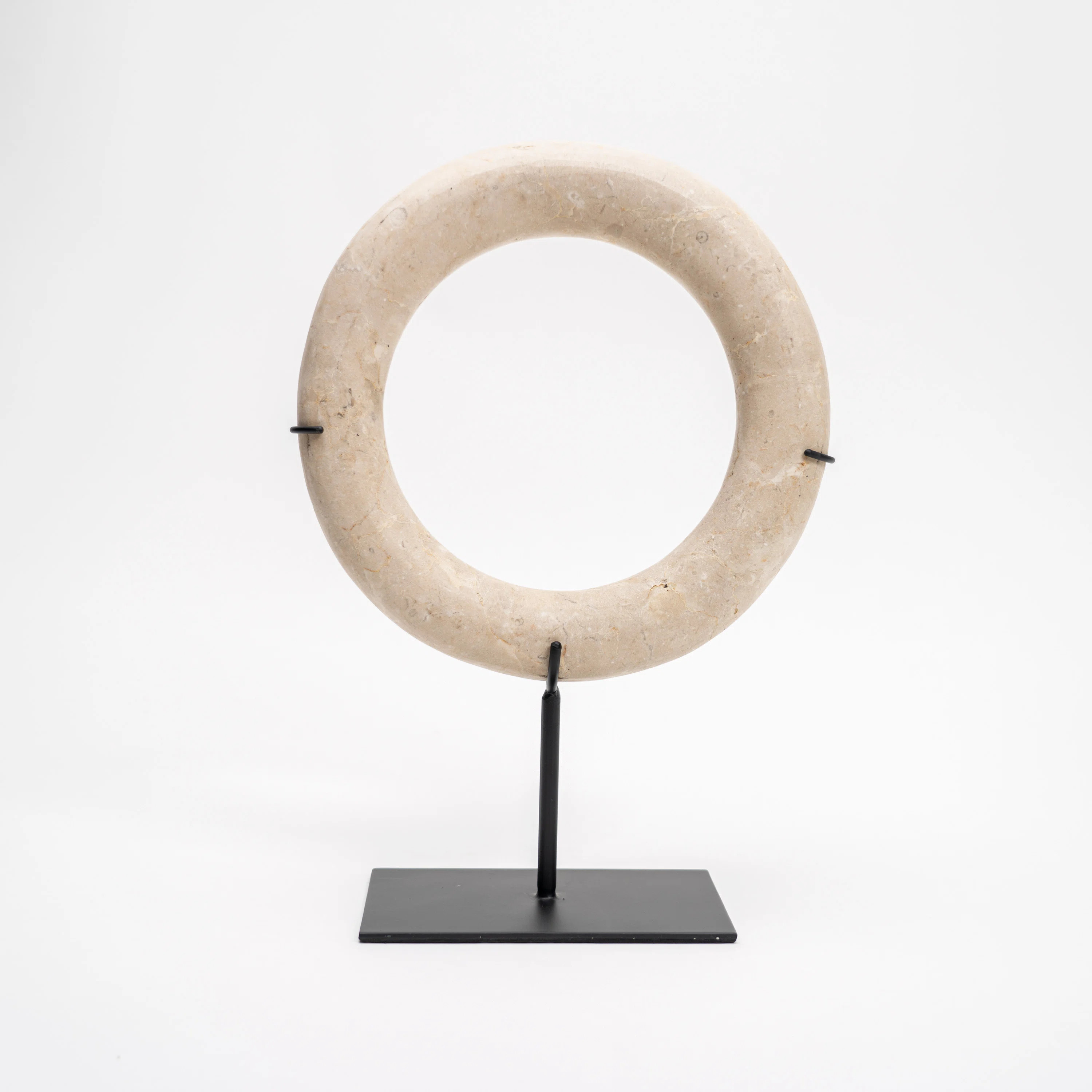8"W Off-White Bali Stone Ring With Stand Statue, Art Figurine Sculpture, Home Décor | Wayfair North America