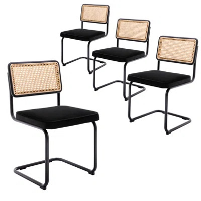 Bayou Breeze Crumley Fabric Upholstered Side Chair with Cane Rattan Back & Reviews | Wayfair | Wayfair North America