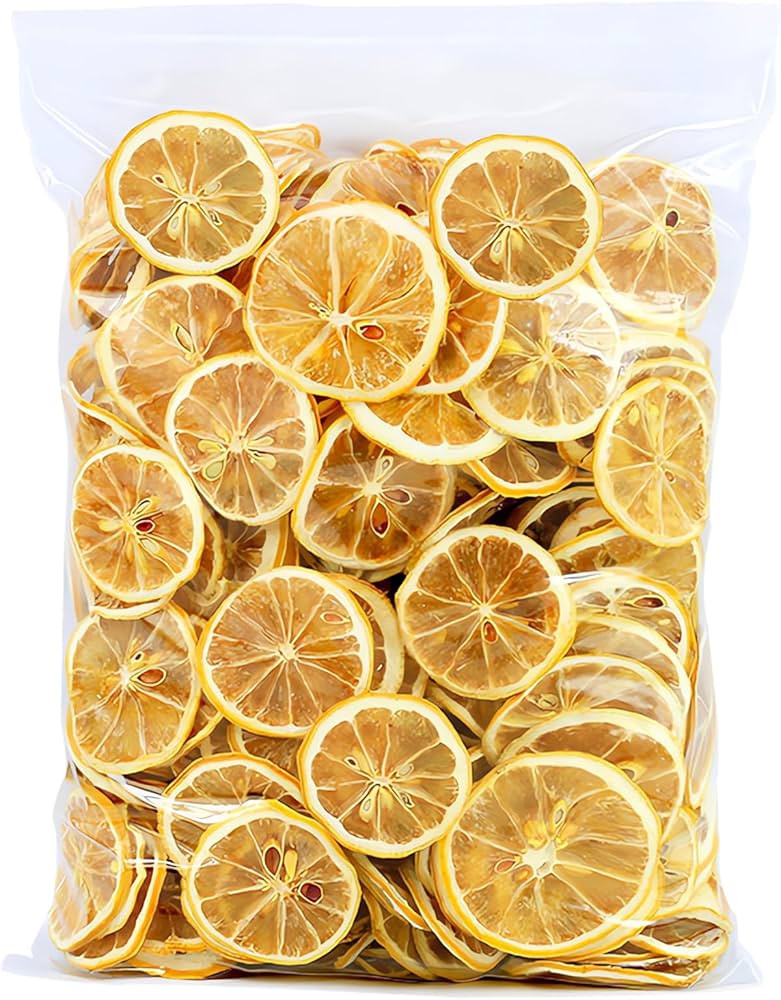 BJFDELI Dried Lemon Slices 8.8oz/250g, Dehydrated Lemon Slices for Cocktails, Dehydrated Lemon Wh... | Amazon (US)