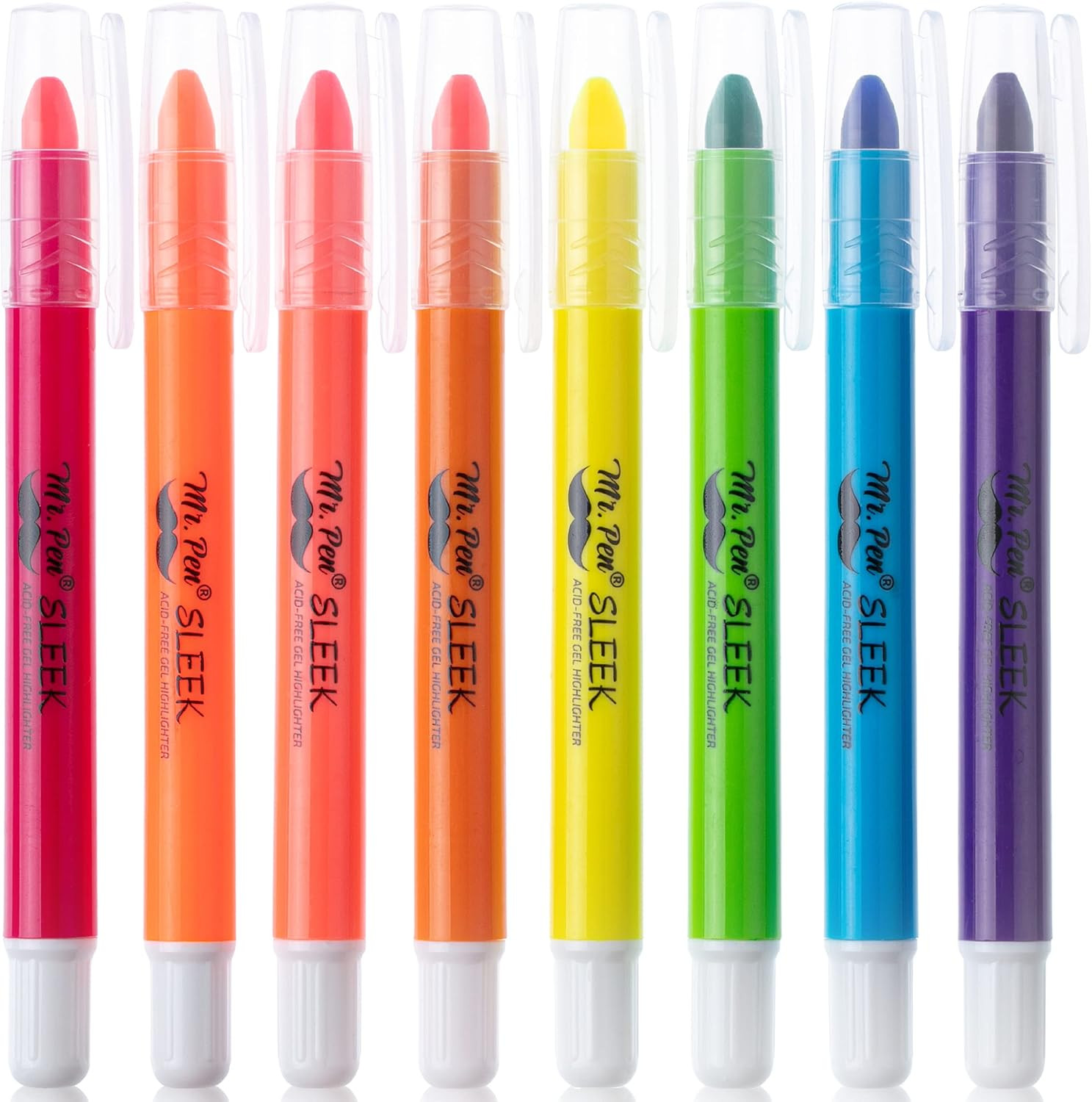 Mr. Pen No Bleed Gel Highlighter, Bible Highlighters, Assorted Colors, Pack of 8 | Amazon (US)