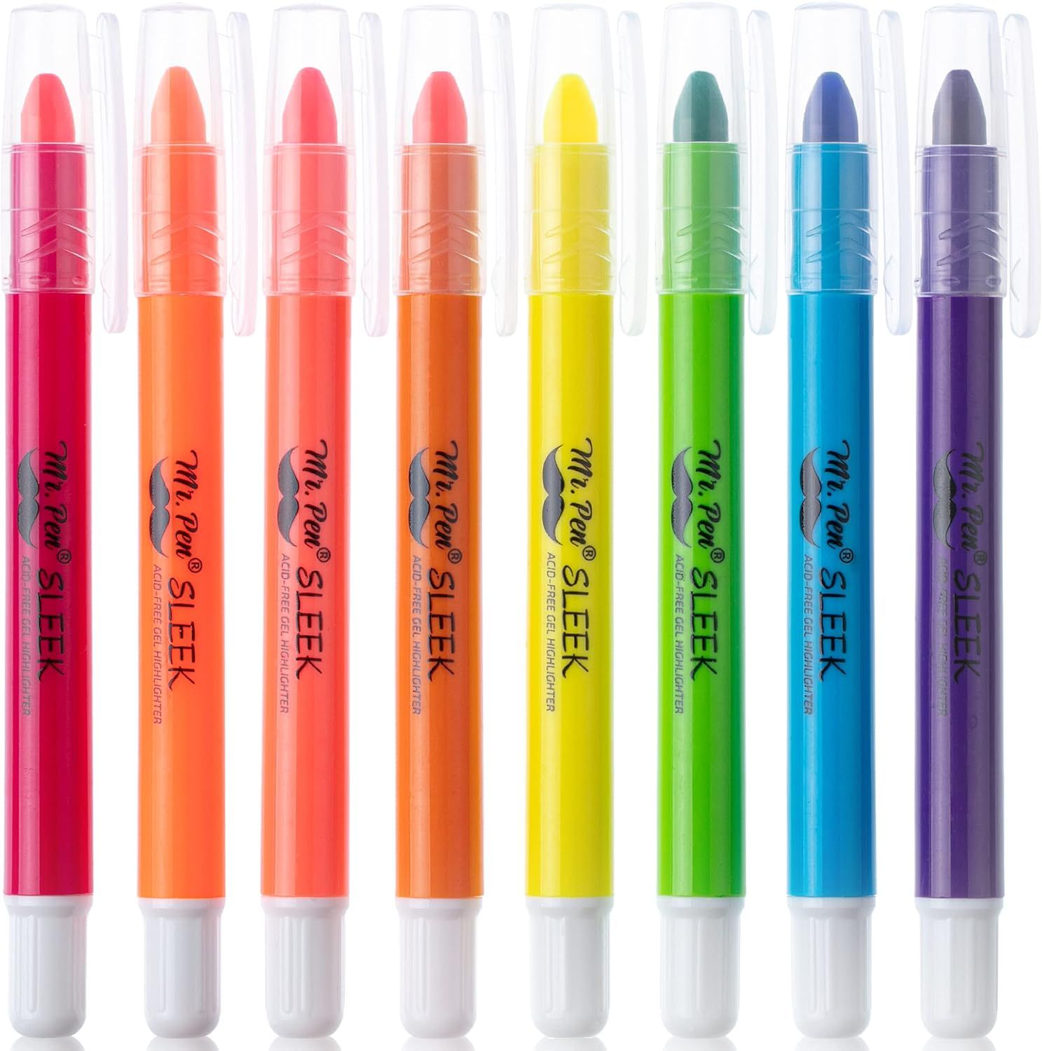 Mr. Pen No Bleed Gel Highlighter, Bible Highlighters, Assorted Colors, Pack of 8 | Amazon (US)
