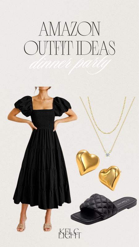 Amazon outfit idea! If you are hosting or going to a dinner party this would be perfect #dinnerparty #dress 

#LTKmidsize #LTKstyletip