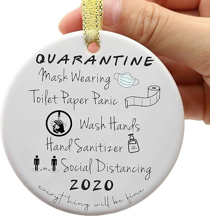 Two-Side Printed 2020 Ornament, 2020 Quarantine Ornament, Funny Quarantine Gift for Friends and F... | Amazon (US)
