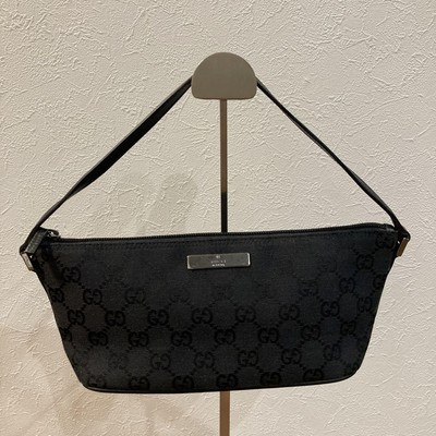 GUCCI Accessory Pouch GG Canvas x Leather Black 240927N  | eBay | eBay US