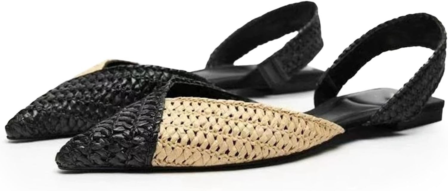 Slingback Flats for Women Pointed Toe Flats Slip On Casual Office Shoes for Women | Amazon (US)