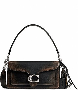 COACH Loved Leather Tabby Shoulder Bag 26 - Black Brown | Dillard's