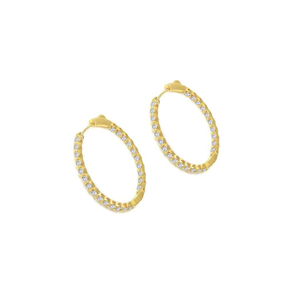 Anna Zuckerman 2.50 Carat Skinny Inside Out Hoops | Anna Zuckerman