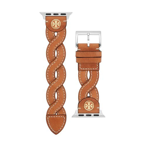 Tory Burch Women's Luggage Brown Braided-Leather Band For Apple Watch®, 38mm/40mm/41mm (Model: TBS0046) | Amazon (US)