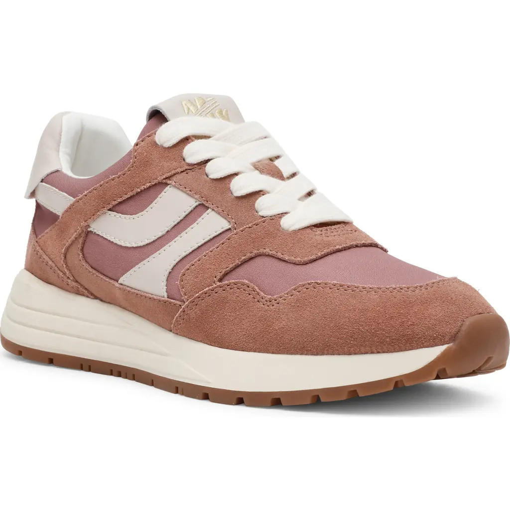 Steve Madden Blume Mixed Media Sneaker in Mocha Mult at Nordstrom Rack, Size 9 | Nordstrom Rack