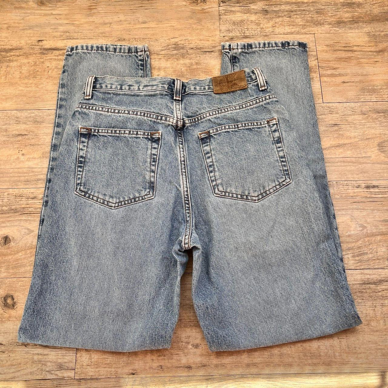 Calvin Klein Women's Straight leg Jeans - Blue - 4 | Depop US