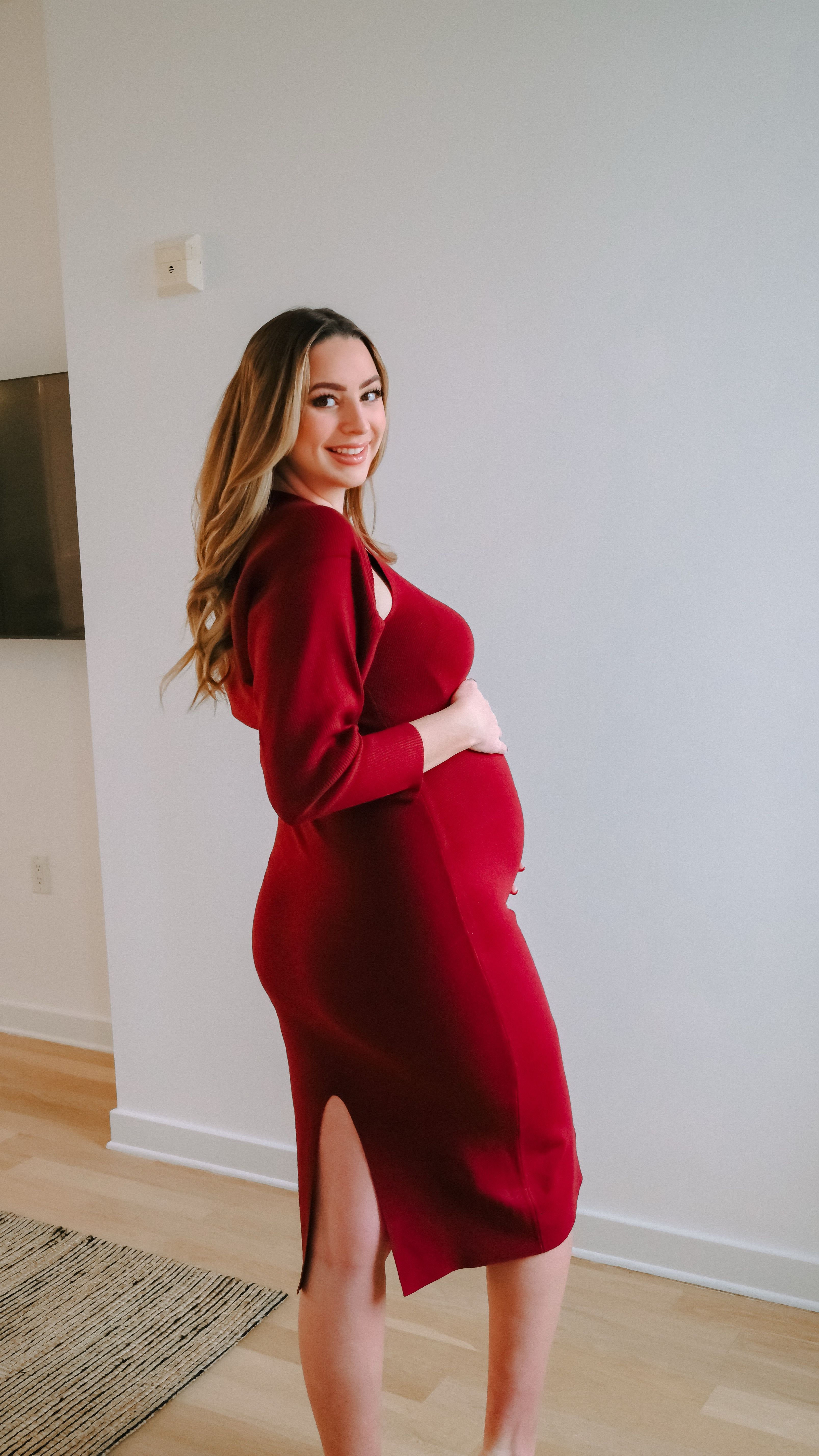 Maternity sweater dress with shrug 

#LTKWorkwear #LTKBump #LTKFindsUnder50