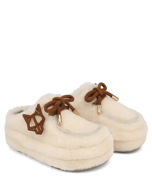 Naked Wolfe Blizzard Suede/Shearling Slip-On in Sand at Nordstrom, Size 11 | Nordstrom