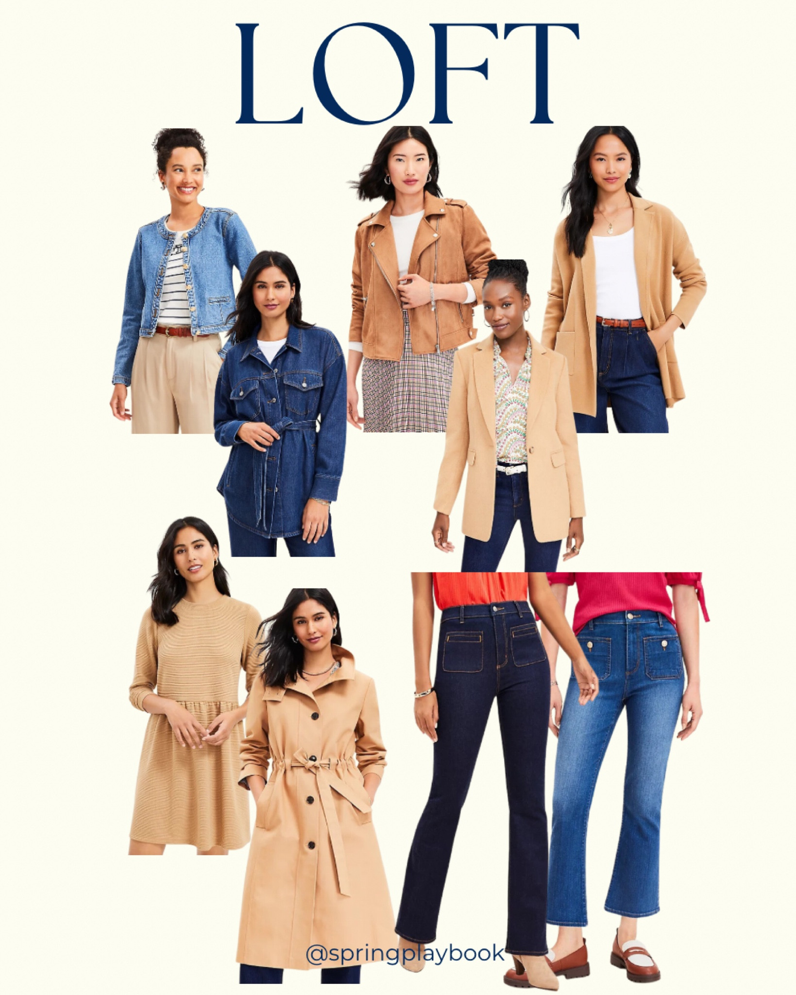 LOFT New Arrivals for Springs. Neutrals & Denim. 

#createdcolorful #createdcolorfulspring #hocspring #tcispring

[based on stock photos]

#LTKworkwear #LTKsalealert #LTKstyletip