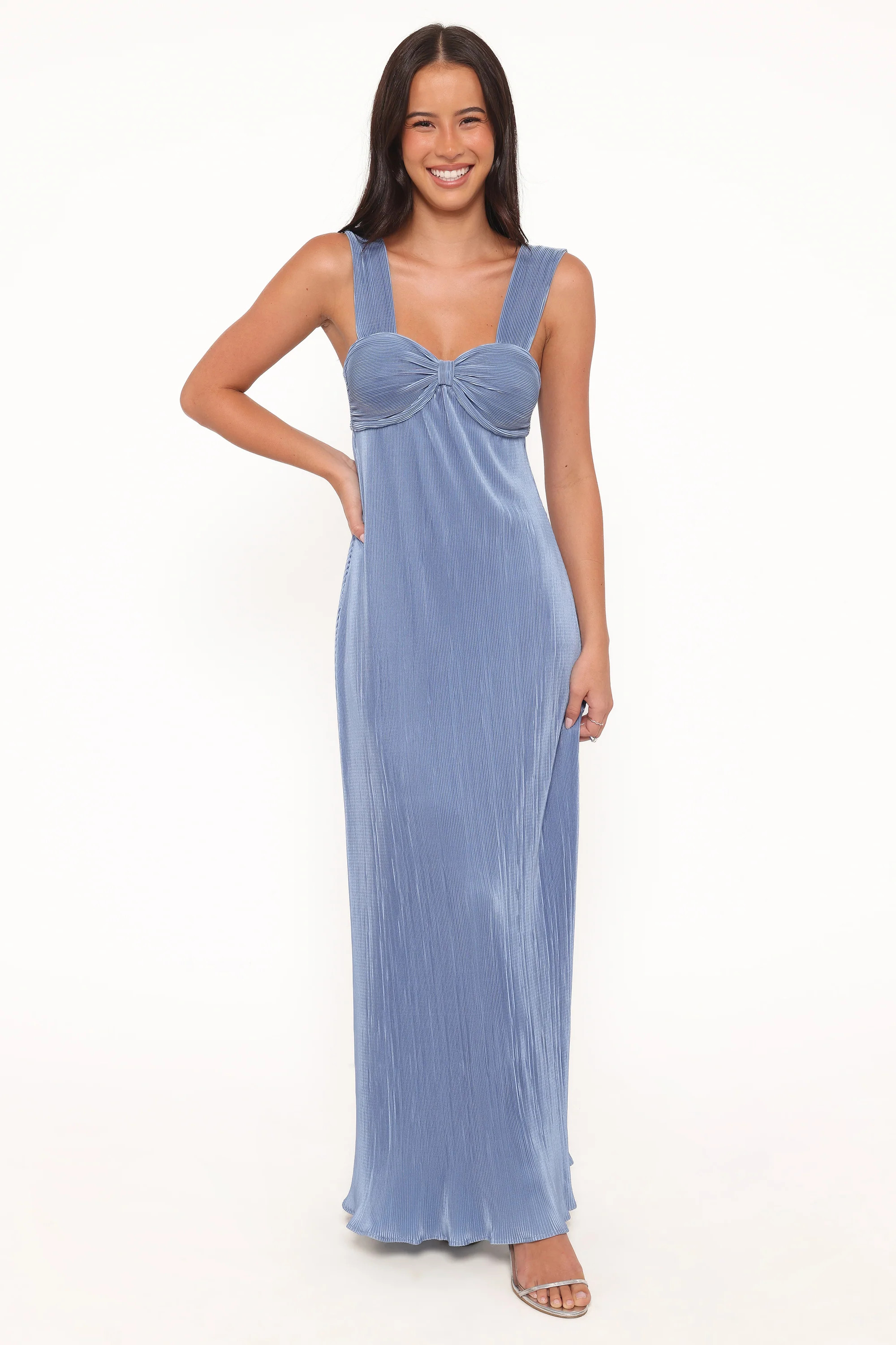 Dolores Pleated Maxi Dress - Cornflower Blue | Petal & Pup (US)
