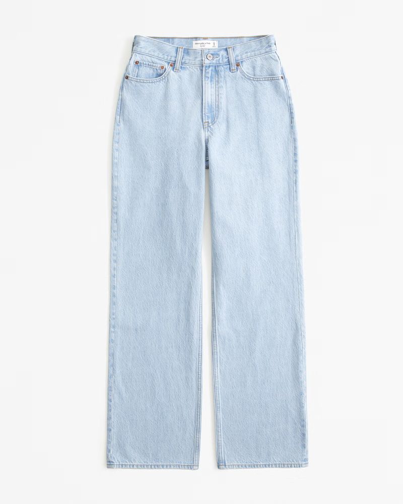 Women's Curve Love High Rise Loose Jean | Women's Bottoms | Abercrombie.com | Abercrombie & Fitch (US)