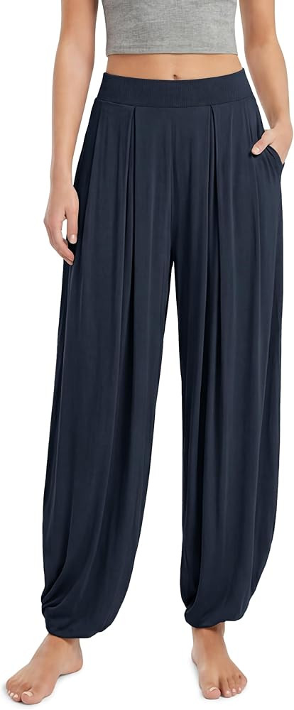 ODODOS Women's Wide Leg Pants with Pockets Lightweight Loose Draped Casual Palazzo Lounge Pajama ... | Amazon (US)
