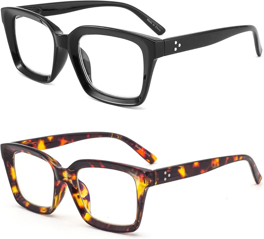 Areyeth Retro Oversized Blue Light Blocking Reading Glasses for Women Oprah Style Large Thick Fra... | Amazon (CA)
