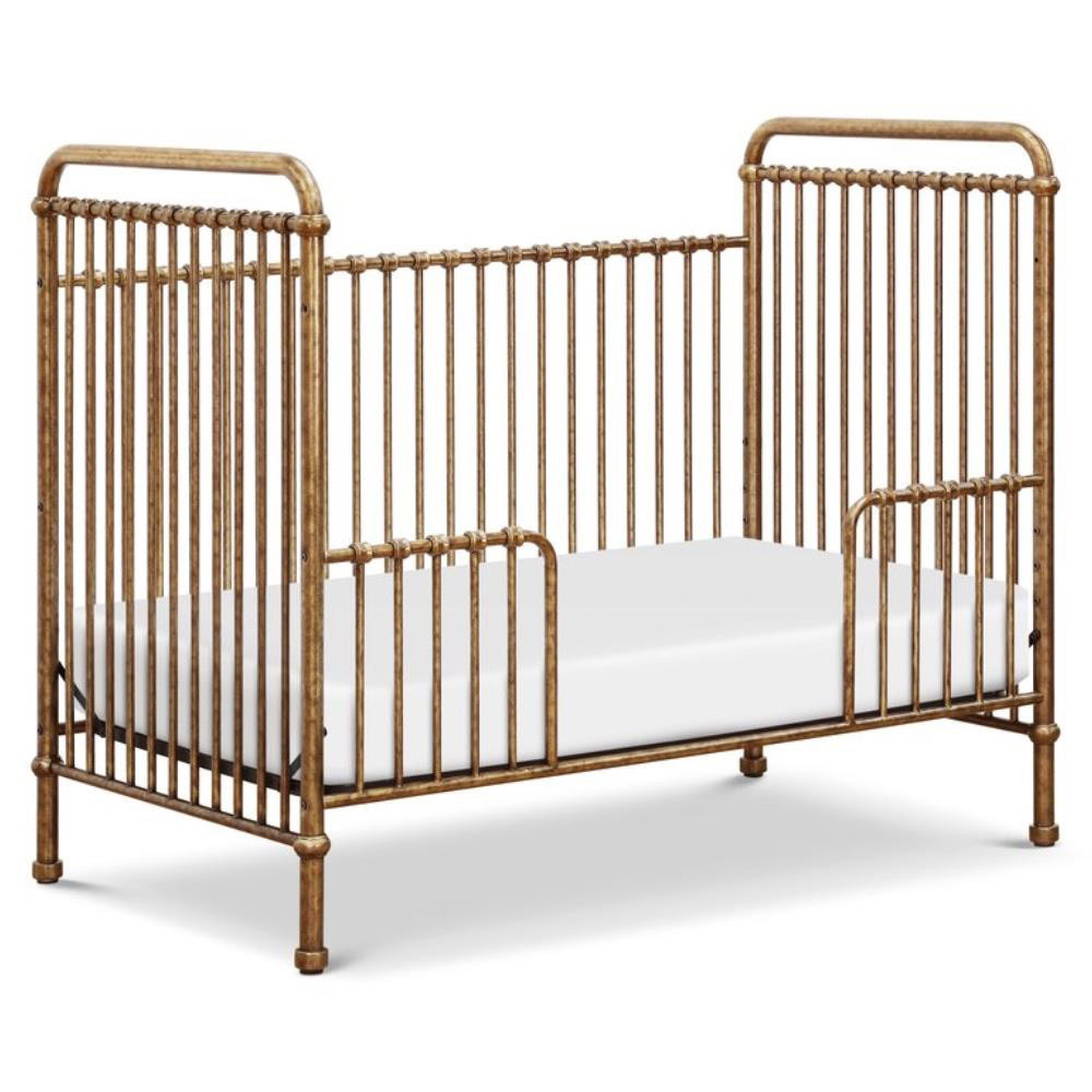 Namesake Abigail French Vintage Gold Metal Toddler Bed Conversion Kit | Kathy Kuo Home