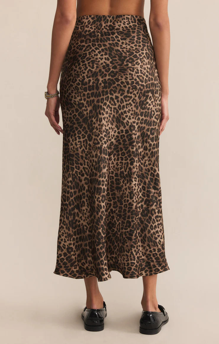 Leopard Europa Luxe Sheen Midi Skirt | Z Supply