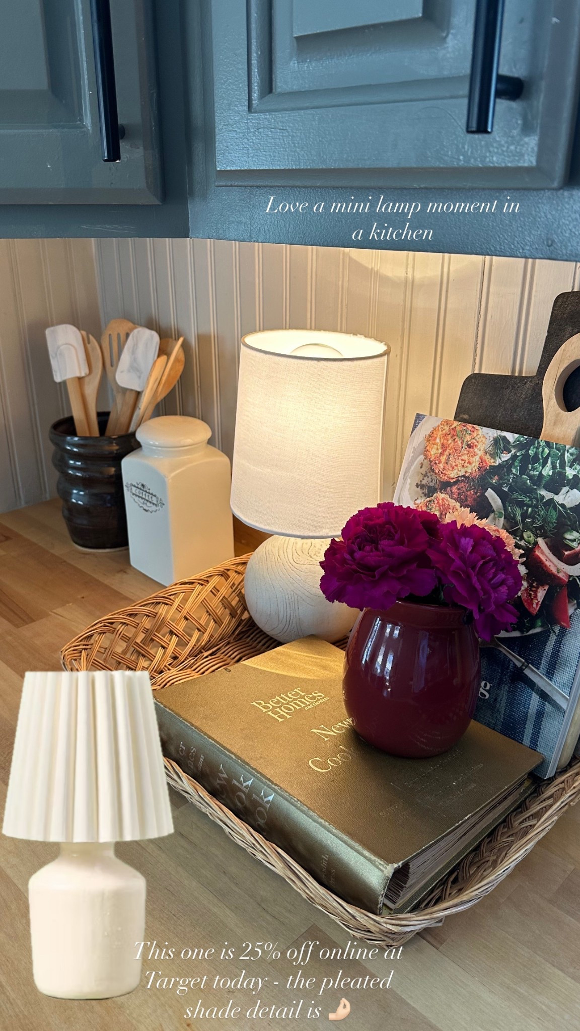 Love a mini lamp moment in a kitchen - this one is 25% off today at target - the pleated shade detail is perfection!

#LTKStyleTip #LTKSaleAlert #LTKHome