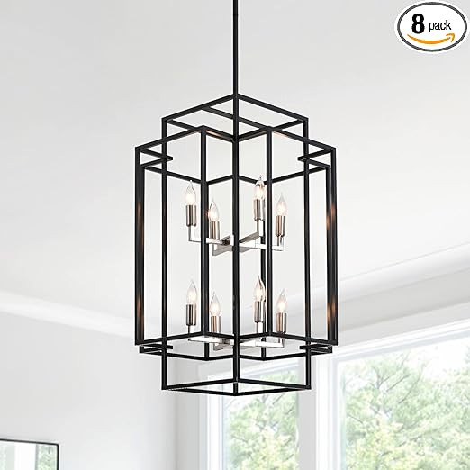 Sdorens 8-Light Lantern Chandelier Lighting, 31.5 in Entryway Chandeliers for High Ceilings, Chan... | Amazon (US)